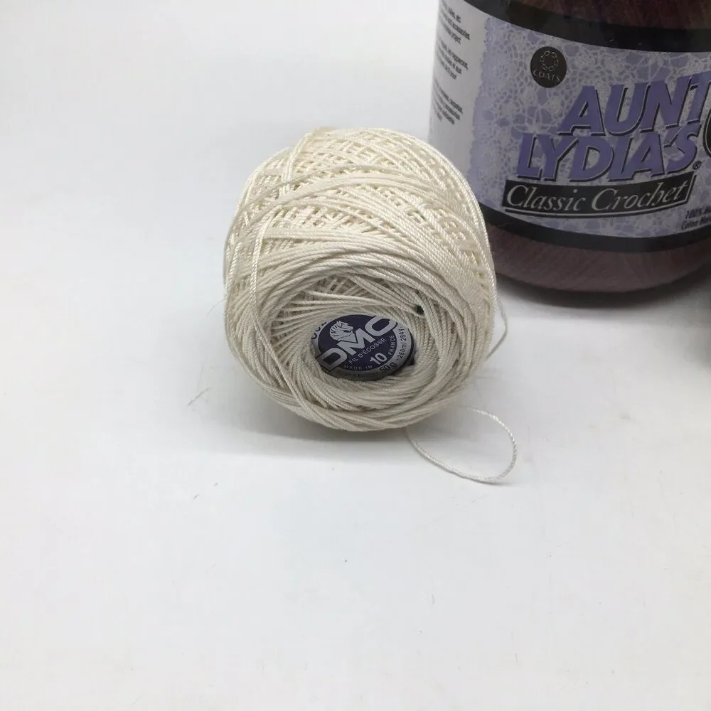 Mixed Tatting Crochet Thread Lot Solid Clarks, Lily, DeLuxe, J&P DMC Aunt Lydia’